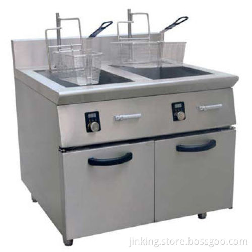 6kW Three-phases deep fryer with two tanks, use temperature controller